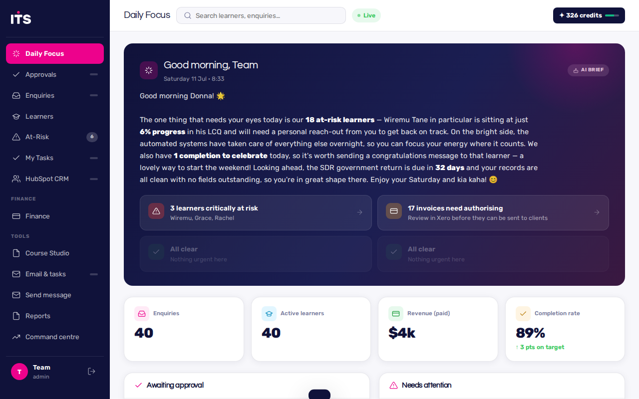 Daily AI Brief — staff portal, live